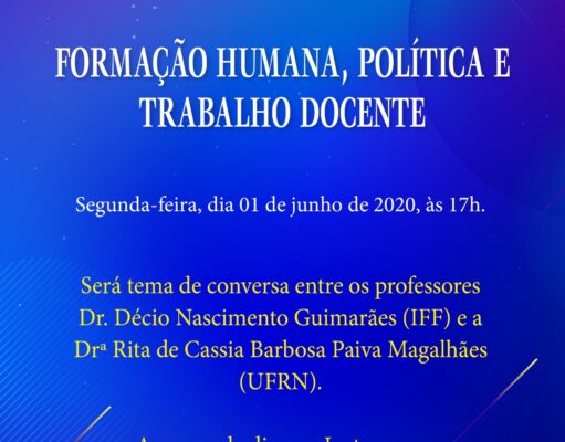 Live: Formação humana, política e trabalho docente