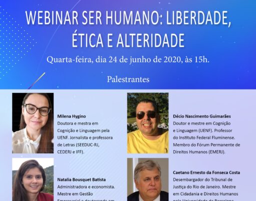 Webinar Ser humano: liberdade, ética e alteridade